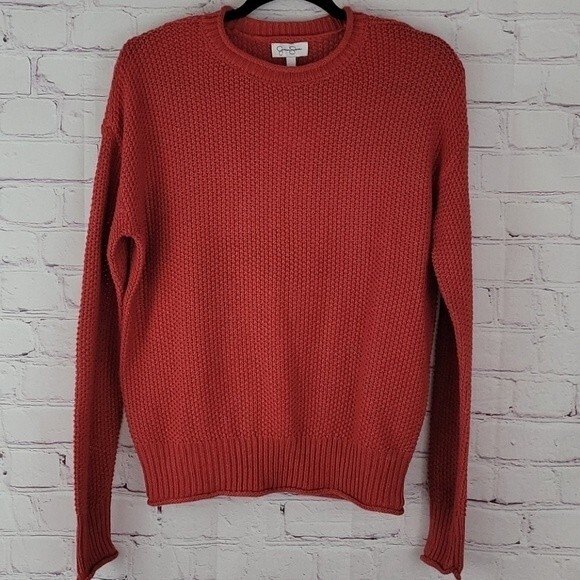 Jessica Simpson Orange Knit Sweater Size Small - Picture 4 of 10